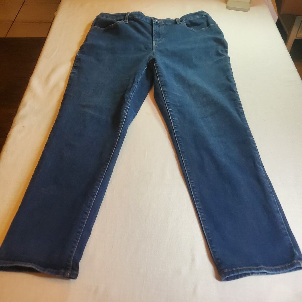 Chico's Womens Blue Denim Jeans Size 1.5 Regular / Fits US 10 Mid Rise